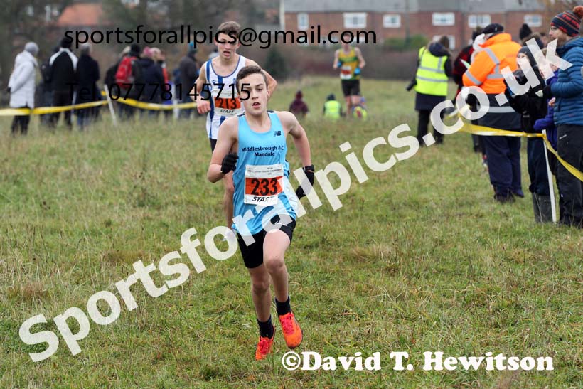 Boys under-15s, 2021 North Eastern Cross Country Championships, Sedgefield. Photo: David T. Hewitson/Sports for All Pics